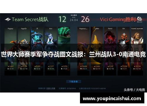 世界大师赛季军争夺战图文战报：兰州战队3-0南通电竞